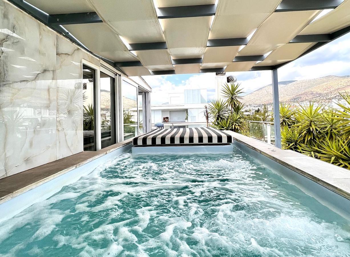 Citycenter Penthouse Mini Private Pool With Hydromassage And Great Town View Athens Exterior photo